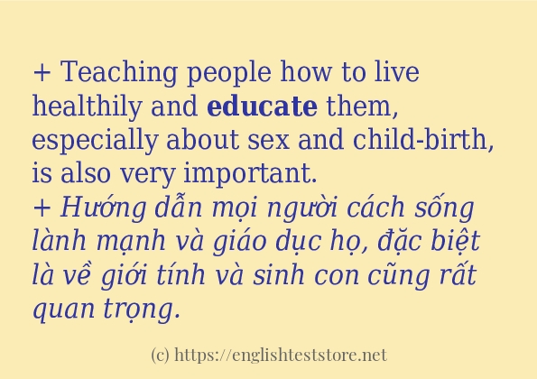 educate sử dụng như thế nào?