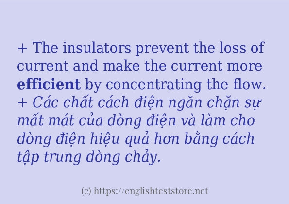 efficient cách dùng và câu ví dụ