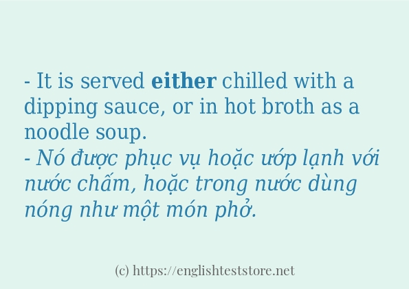 either ví dụ cách dùng trong câu