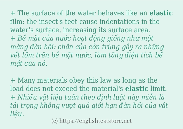 elastic sử dụng thực tế trong câu