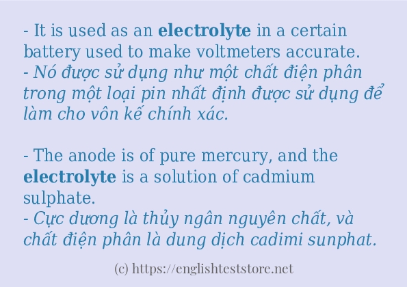 electrolyte có bao nhiêu cách sử dụng?