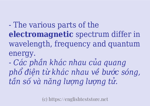 electromagnetic cách dùng và câu ví dụ