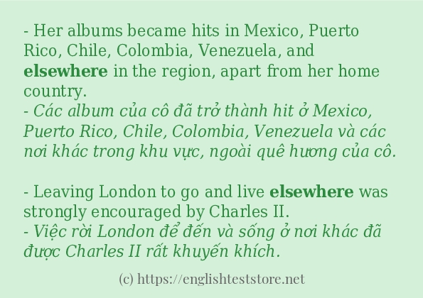 elsewhere sử dụng thực tế trong câu