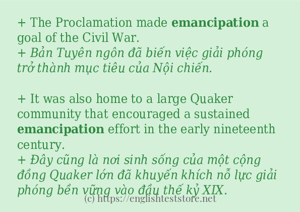 emancipation có bao nhiêu cách sử dụng?