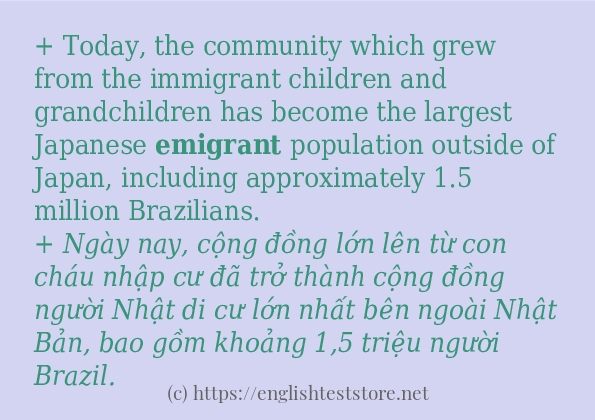 emigrant các ví dụ và câu điển hình emigrant các ví dụ và câu điển hình