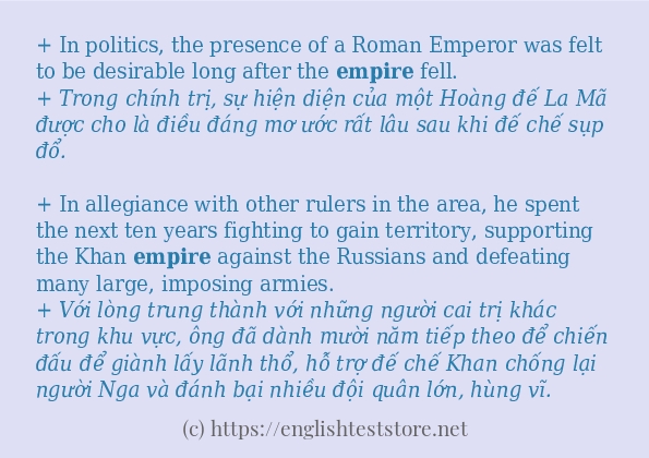 empire cách dùng và câu ví dụ empire cách dùng và câu ví dụ