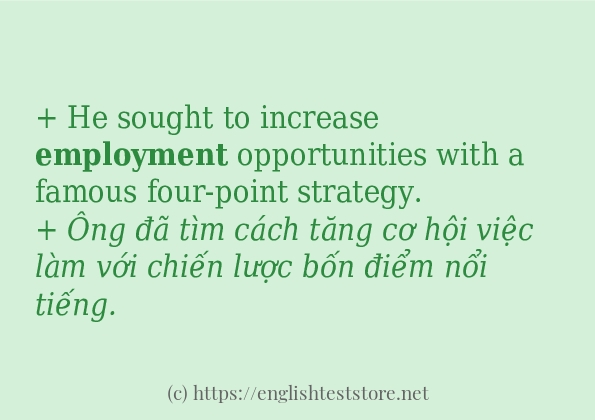 employment có bao nhiêu cách sử dụng?