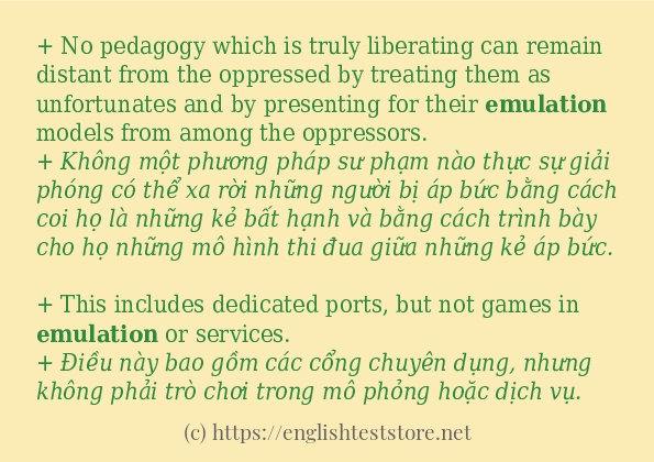 emulation cách dùng và câu ví dụ