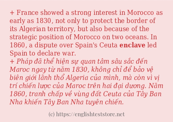 enclave câu ví dụ về cách dùng