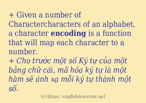 encoding sử dụng thực tế trong câu encoding sử dụng thực tế trong câu