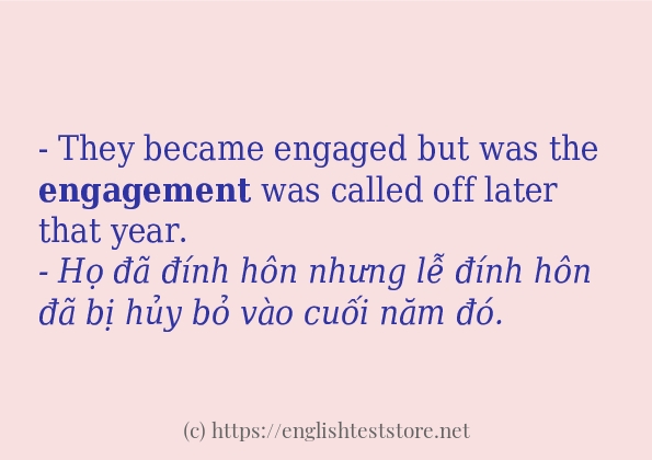 engagement sử dụng thực tế trong câu