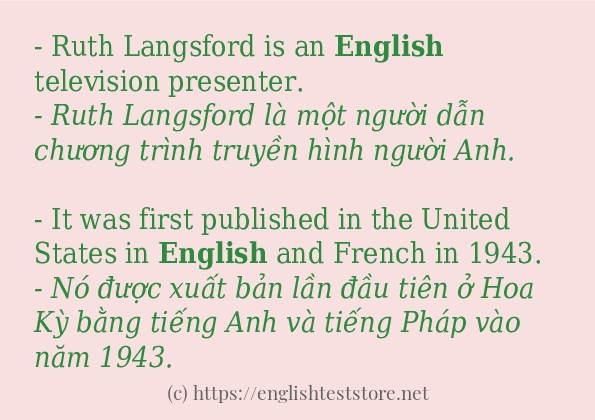 english cách sử dụng và câu ví dụ