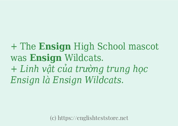 ensign sử dụng thực tế trong câu