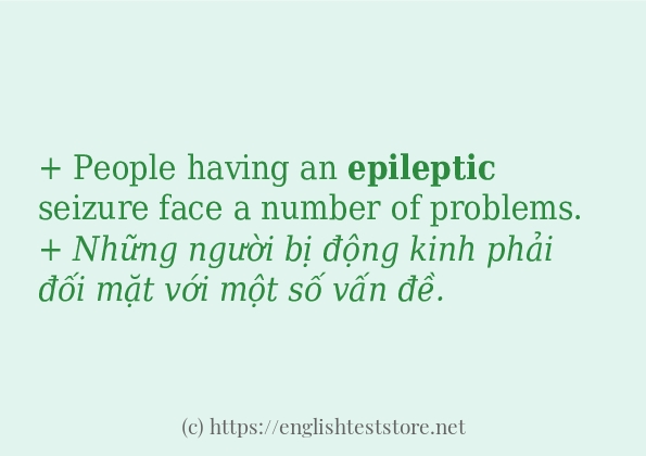 epileptic cách sử dụng trong câu và ví dụ