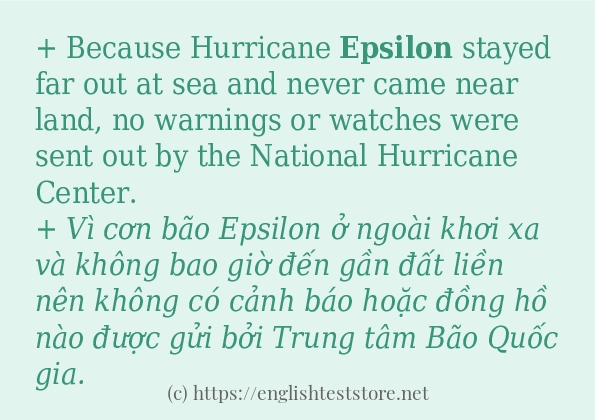 epsilon câu ví dụ và cách sử dụng