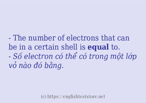 equal ví dụ cách dùng trong câu