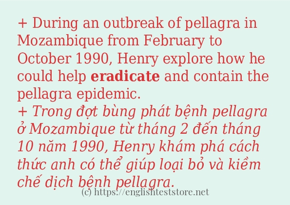 eradicate cách dùng và câu ví dụ