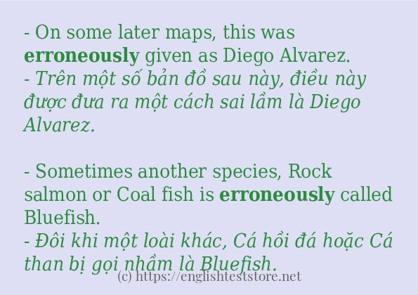 erroneously sử dụng như thế nào?