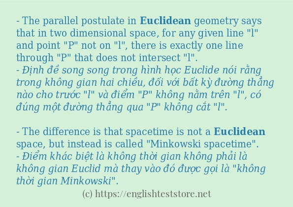 euclidean câu ví dụ và cách dùng