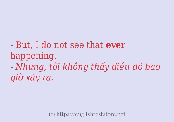 ever sử dụng như thế nào và câu ví dụ