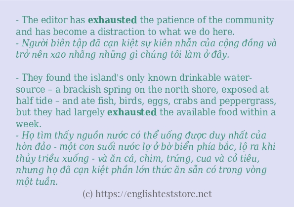 exhausted dùng như thế nào?