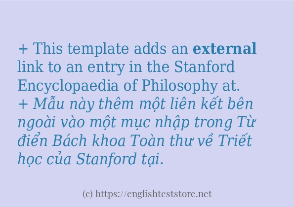 external cách dùng và ví dụ trong câu