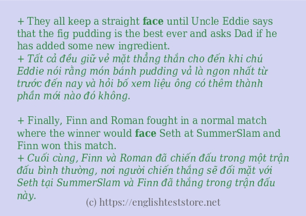 face dùng như thế nào?