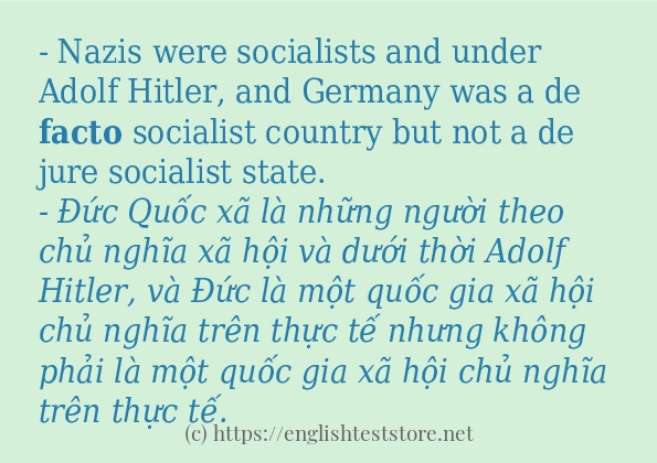 facto sử dụng như thế nào?