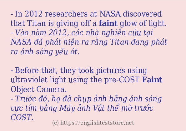 faint câu ví dụ và cách dùng faint câu ví dụ và cách dùng
