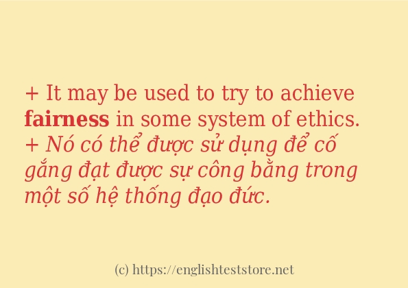 fairness các cách dùng và câu ví dụ