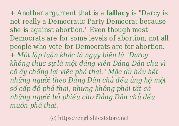 fallacy các ví dụ và câu điển hình