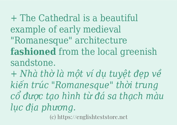 fashioned sử dụng như thế nào và câu ví dụ