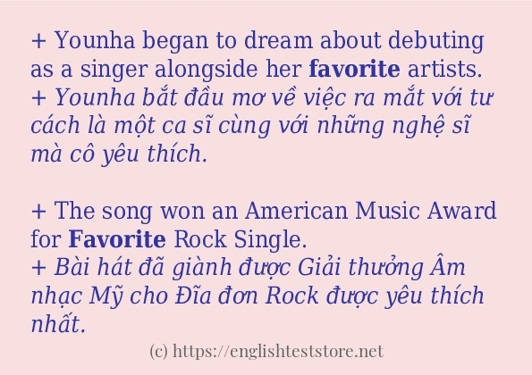 favorite sử dụng như thế nào?
