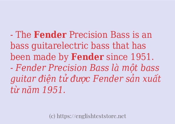 fender cách dùng trong câu và ví dụ fender cách dùng trong câu và ví dụ