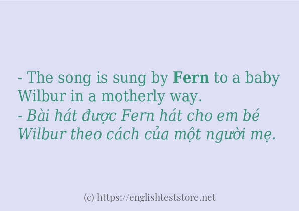 fern câu ví dụ về cách dùng