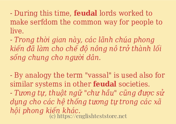 feudal có bao nhiêu cách sử dụng? feudal có bao nhiêu cách sử dụng?