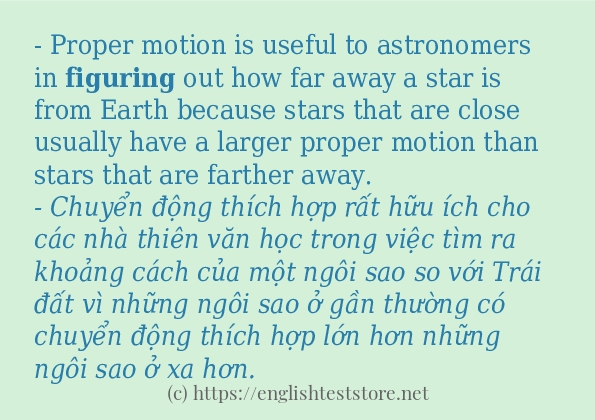figuring cách dùng trong câu và ví dụ