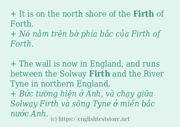 firth cách sử dụng trong câu và ví dụ