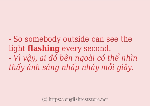 flashing áp dụng trong câu và ví dụ flashing áp dụng trong câu và ví dụ