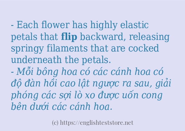flip ví dụ cách dùng trong câu