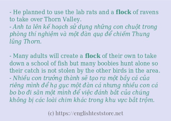 flock câu ví dụ và cách sử dụng