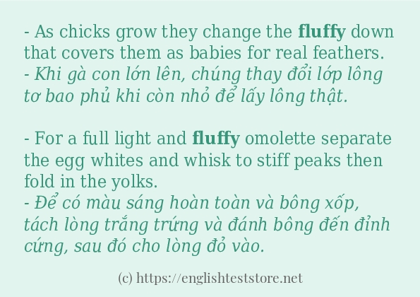 fluffy các ví dụ và câu điển hình