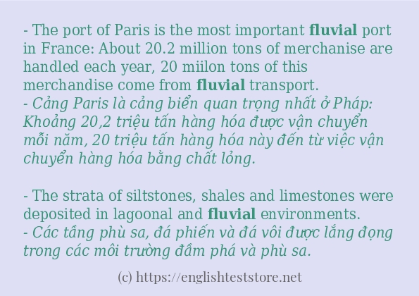 fluvial cách dùng trong câu và ví dụ