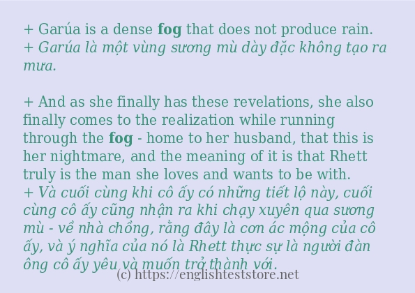fog cách sử dụng trong câu và ví dụ