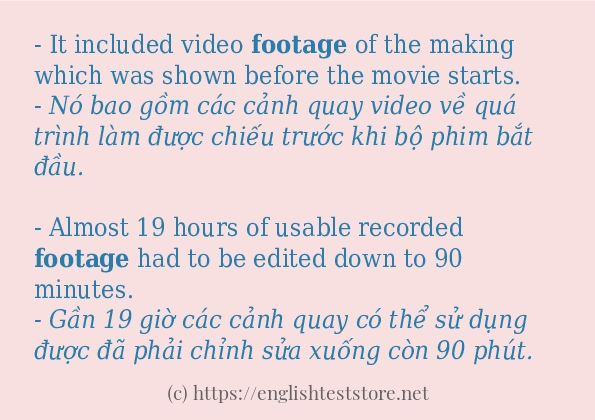 footage dùng như thế nào?