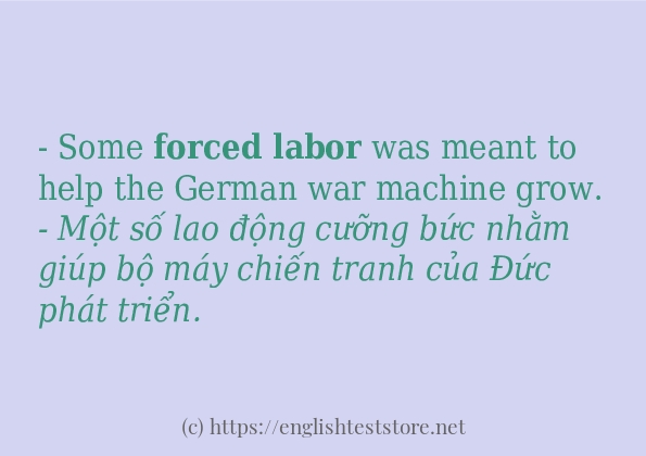 forced labor sử dụng thực tế trong câu