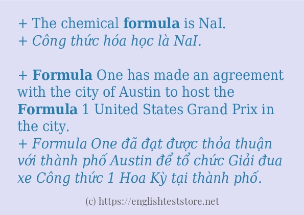 formula câu ví dụ và cách dùng