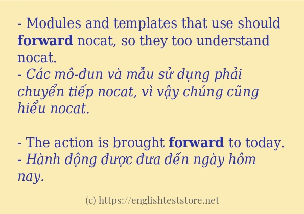 forward các cách dùng và câu ví dụ