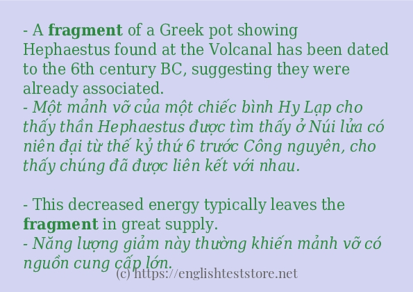 fragment áp dụng trong câu và ví dụ