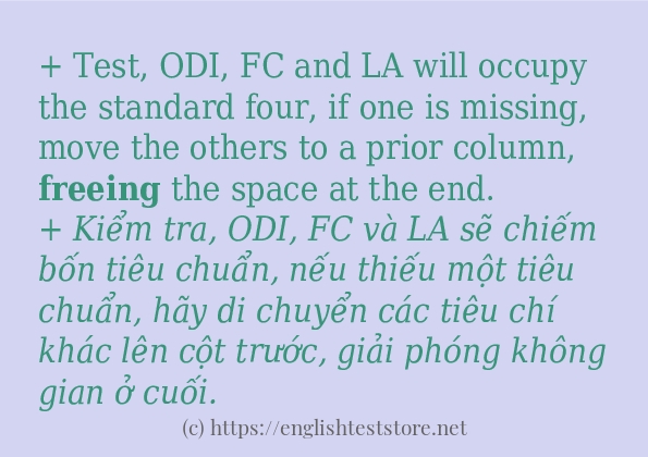 freeing cách sử dụng và câu ví dụ